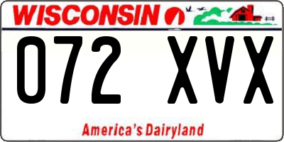 WI license plate 072XVX
