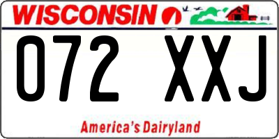 WI license plate 072XXJ