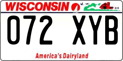 WI license plate 072XYB