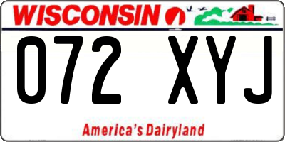 WI license plate 072XYJ