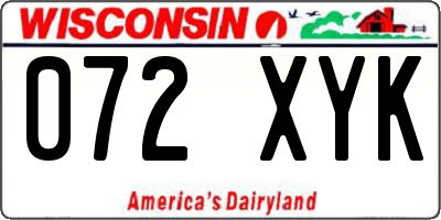 WI license plate 072XYK