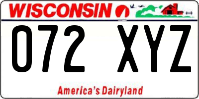 WI license plate 072XYZ