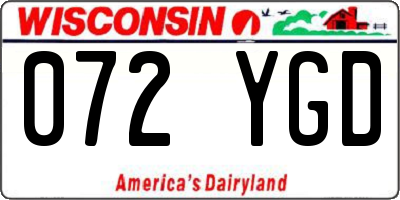 WI license plate 072YGD