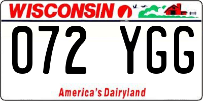 WI license plate 072YGG