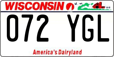 WI license plate 072YGL