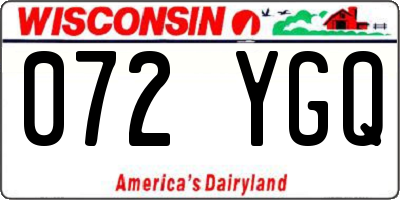 WI license plate 072YGQ