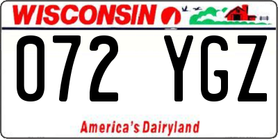 WI license plate 072YGZ