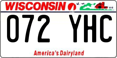 WI license plate 072YHC