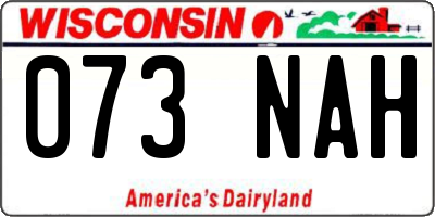 WI license plate 073NAH