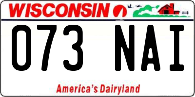 WI license plate 073NAI