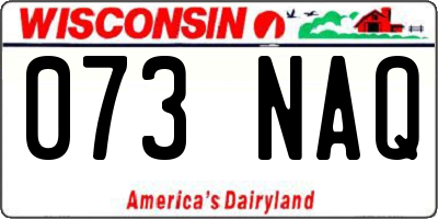 WI license plate 073NAQ
