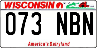 WI license plate 073NBN