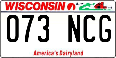 WI license plate 073NCG