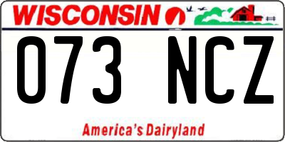 WI license plate 073NCZ