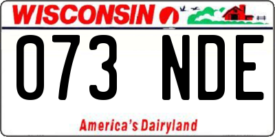WI license plate 073NDE