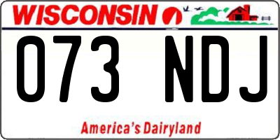 WI license plate 073NDJ