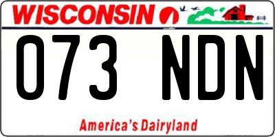 WI license plate 073NDN