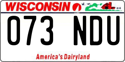 WI license plate 073NDU