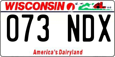 WI license plate 073NDX