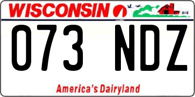 WI license plate 073NDZ