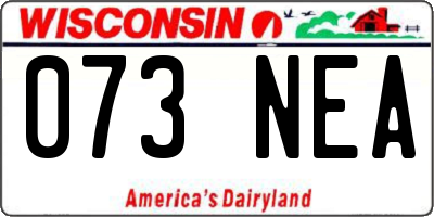 WI license plate 073NEA