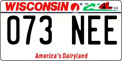 WI license plate 073NEE