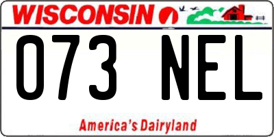 WI license plate 073NEL