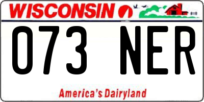WI license plate 073NER