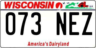 WI license plate 073NEZ