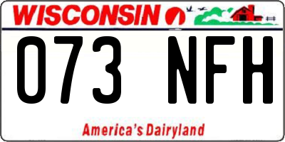 WI license plate 073NFH