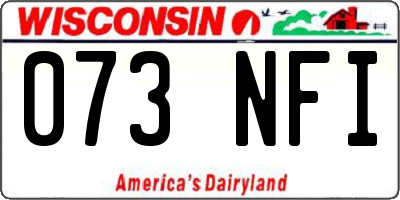 WI license plate 073NFI