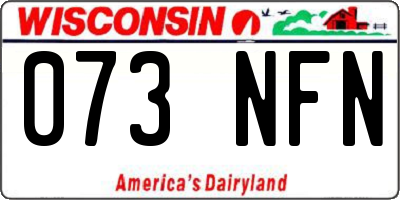 WI license plate 073NFN