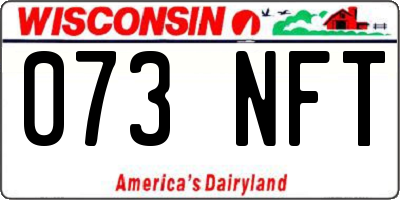 WI license plate 073NFT