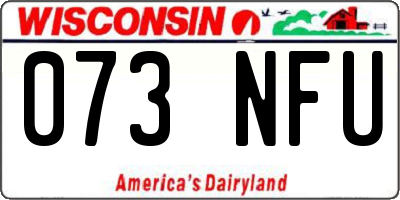 WI license plate 073NFU