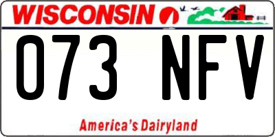 WI license plate 073NFV