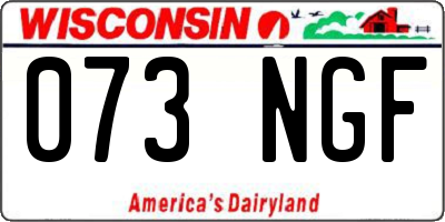 WI license plate 073NGF
