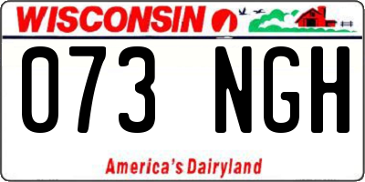 WI license plate 073NGH