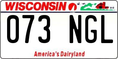 WI license plate 073NGL