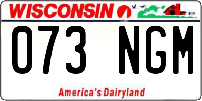 WI license plate 073NGM