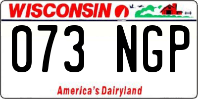 WI license plate 073NGP