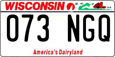 WI license plate 073NGQ