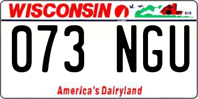 WI license plate 073NGU