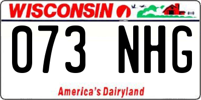 WI license plate 073NHG