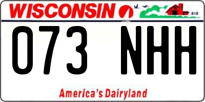 WI license plate 073NHH