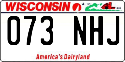 WI license plate 073NHJ
