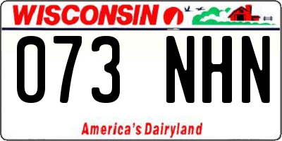 WI license plate 073NHN