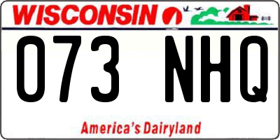 WI license plate 073NHQ