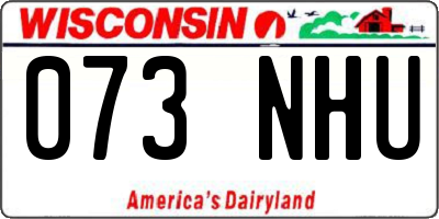 WI license plate 073NHU