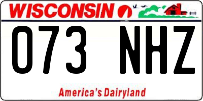 WI license plate 073NHZ