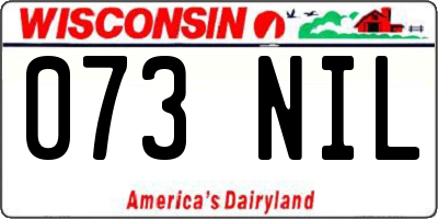 WI license plate 073NIL